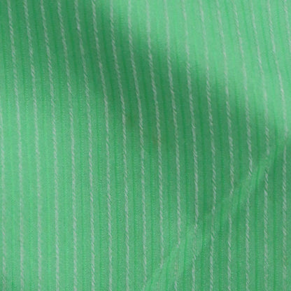 オーガンジーツイル レギュラーカラー シャツ / 長袖 ピンストライプ ジャカード シルク混