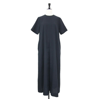 ハーフスリーブ タック ドレス / Halfsleeve Tuck Dress ワンピース 半袖 マキシ丈 フレア