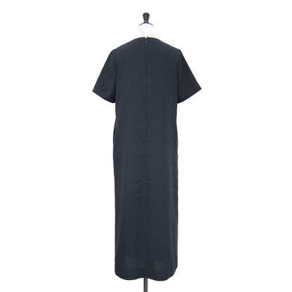 ハーフスリーブ タック ドレス / Halfsleeve Tuck Dress ワンピース 半袖 マキシ丈 フレア