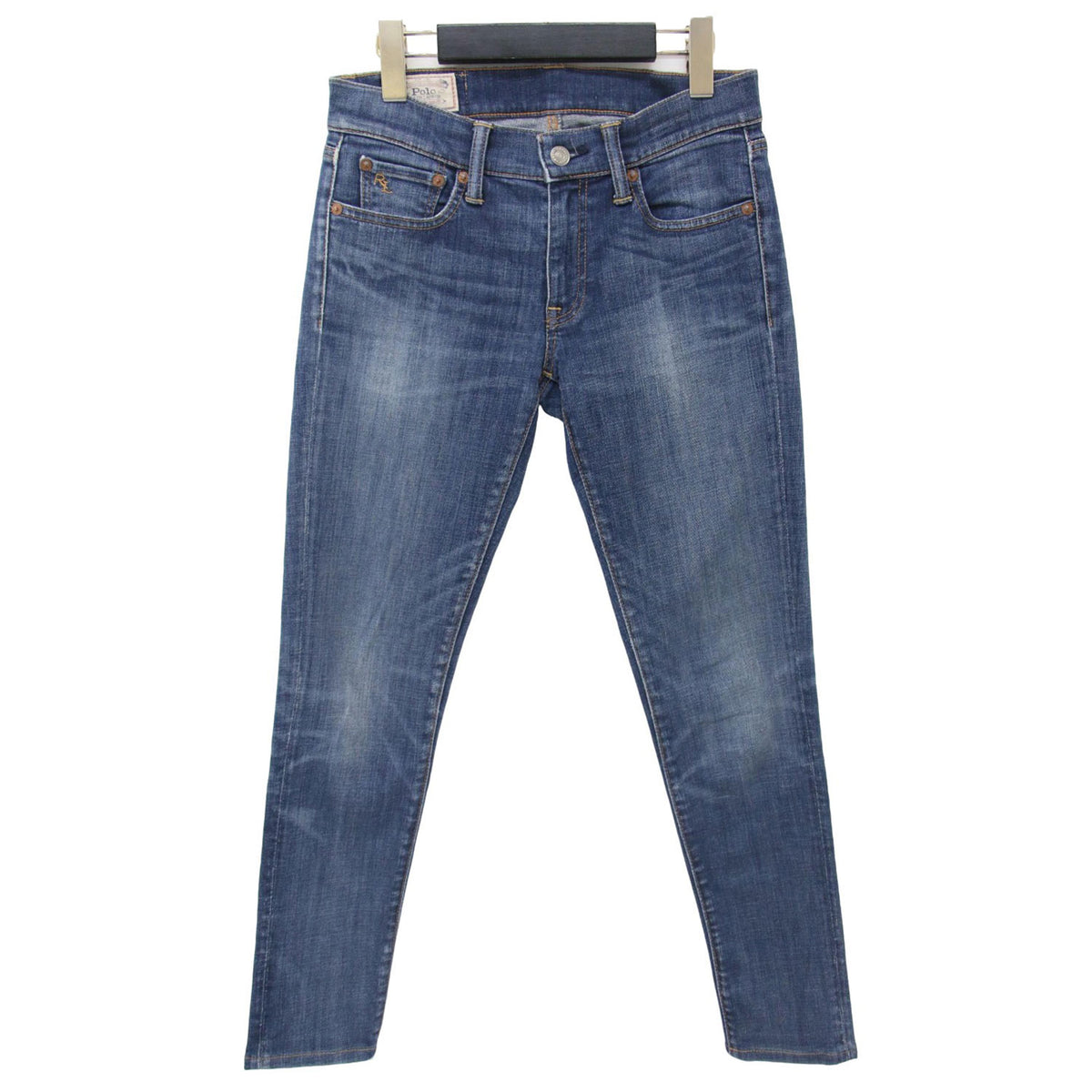 スキニー デニム パンツ / スリム ジッパーフライ ストレッチ コットン