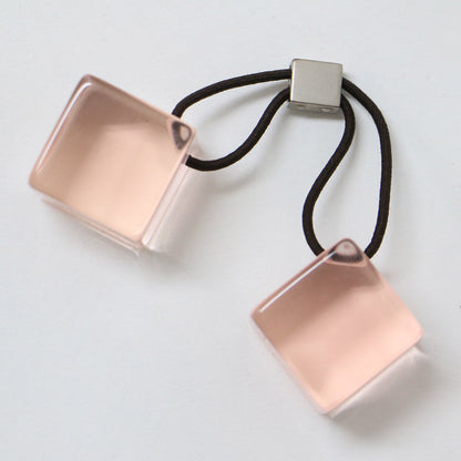 キューブ ヘアゴム R23534 / ヘアアクセサリー クリア ロゴ