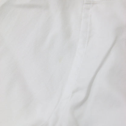 ノーカラー シャツ ワンピース / ミディ丈 ロングシャツ 長袖 スリット コットン