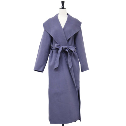 ロイヤルジーロン ショール リバー コート / ロング丈 ビッグカラー スリット ウール