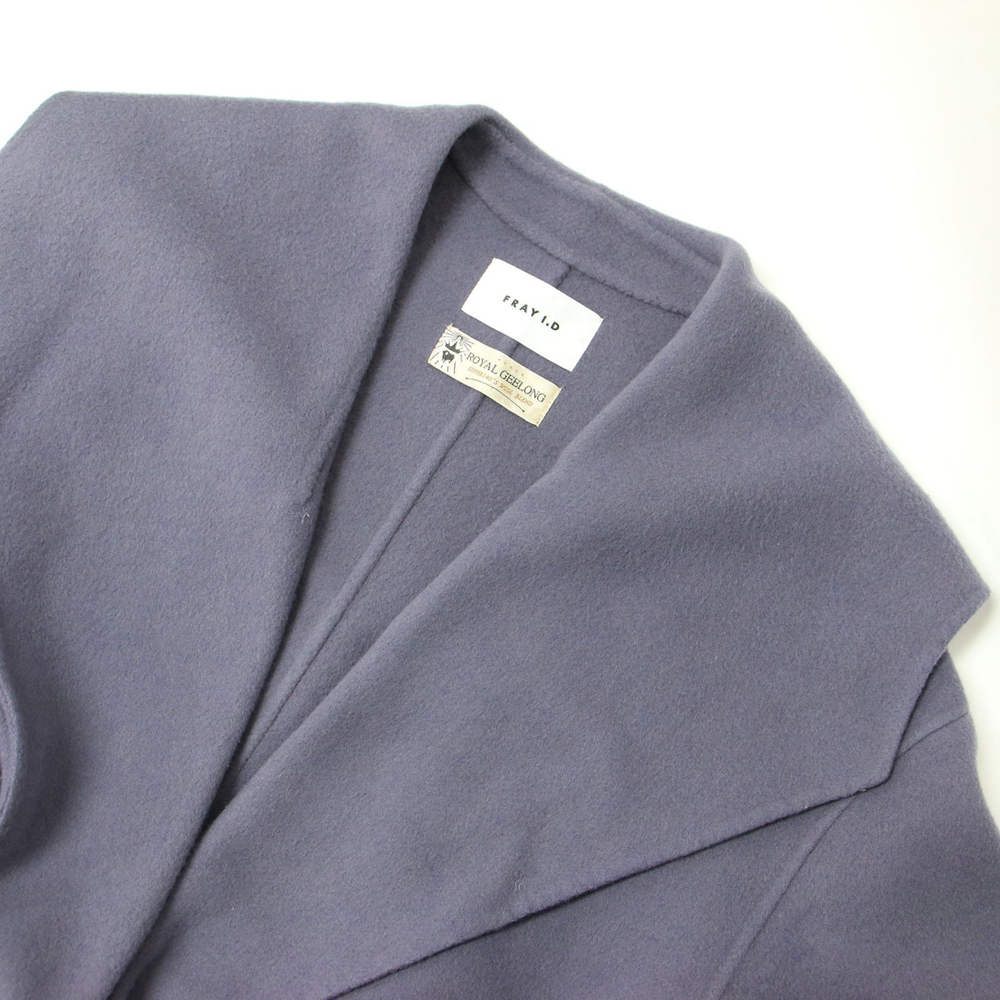 ロイヤルジーロン ショール リバー コート / ロング丈 ビッグカラー スリット ウール