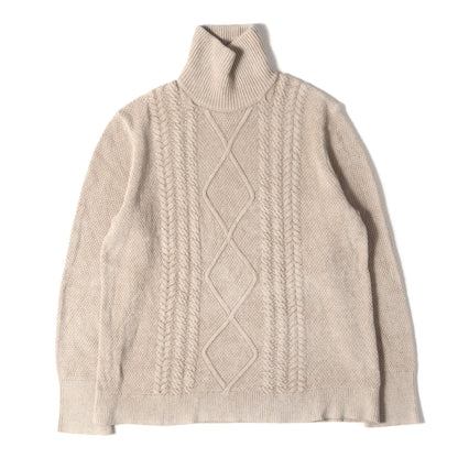 22AW タートルネック レーヨンナイロン ケーブル編み ニット (TURTLE NECK KNIT ABYTS-001)