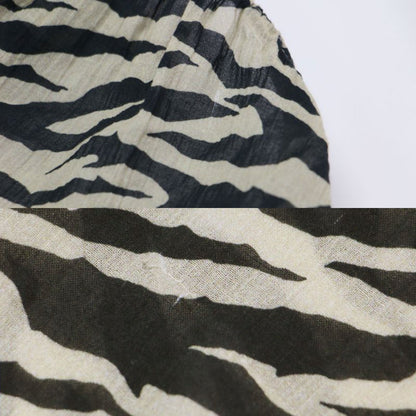 24春夏 ハンドスモッキング キャミソール サロペット / オールインワン ワイドパンツ ノースリーブ レオパード柄 コットン