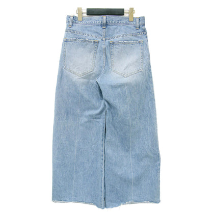 ルーズ デニム パンツ / LOOSE DENIM ワイド カットオフ USED加工 コットン