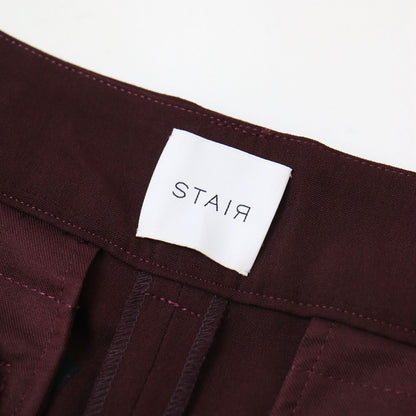 サイドボタン タック パンツ / ラップデザイン ワイド センタープレス