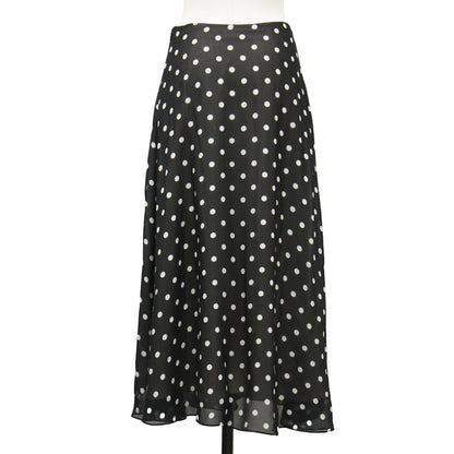 ドット ミディ丈 フレア スカート / POLKA DOT SILK VOLUME SKIRT FL シフォン シルク