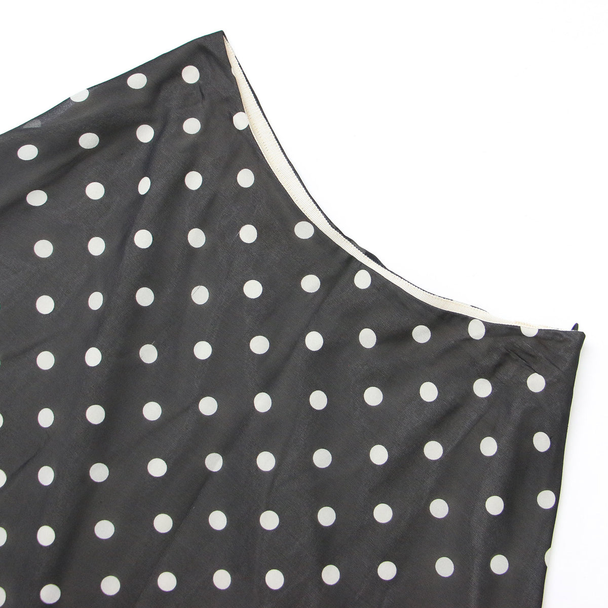 ドット ミディ丈 フレア スカート / POLKA DOT SILK VOLUME SKIRT FL シフォン シルク