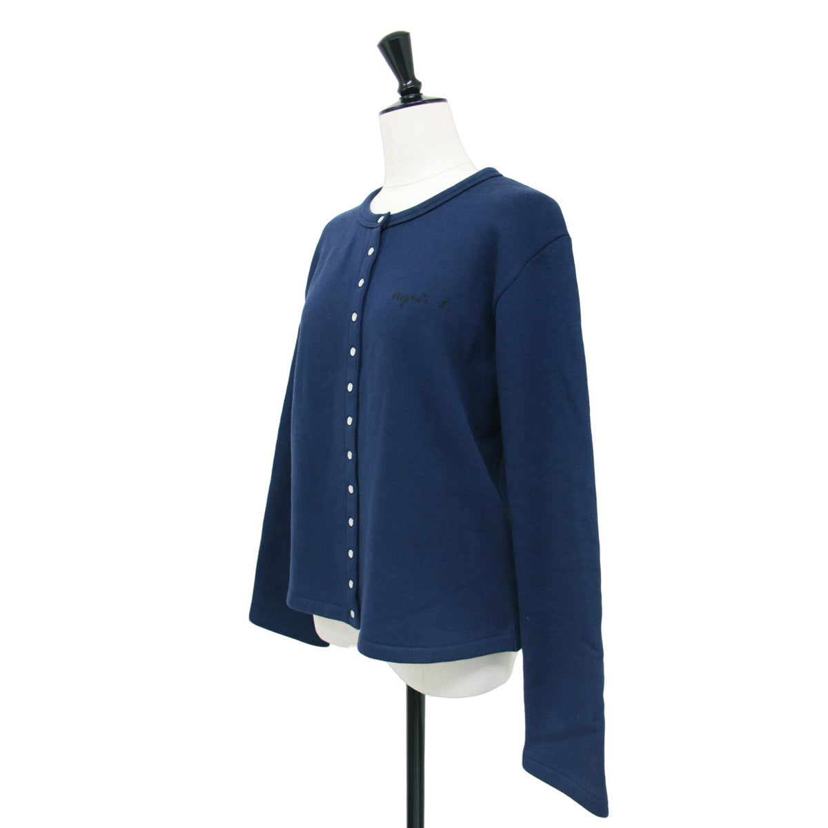 × ADAM ET ROPE 別注 カーディガン プレッション / CARDIGAN PRESSIONS 長袖 スウェット クルーネック 裏起毛 ロゴ 刺繍 スナップボタン コットン