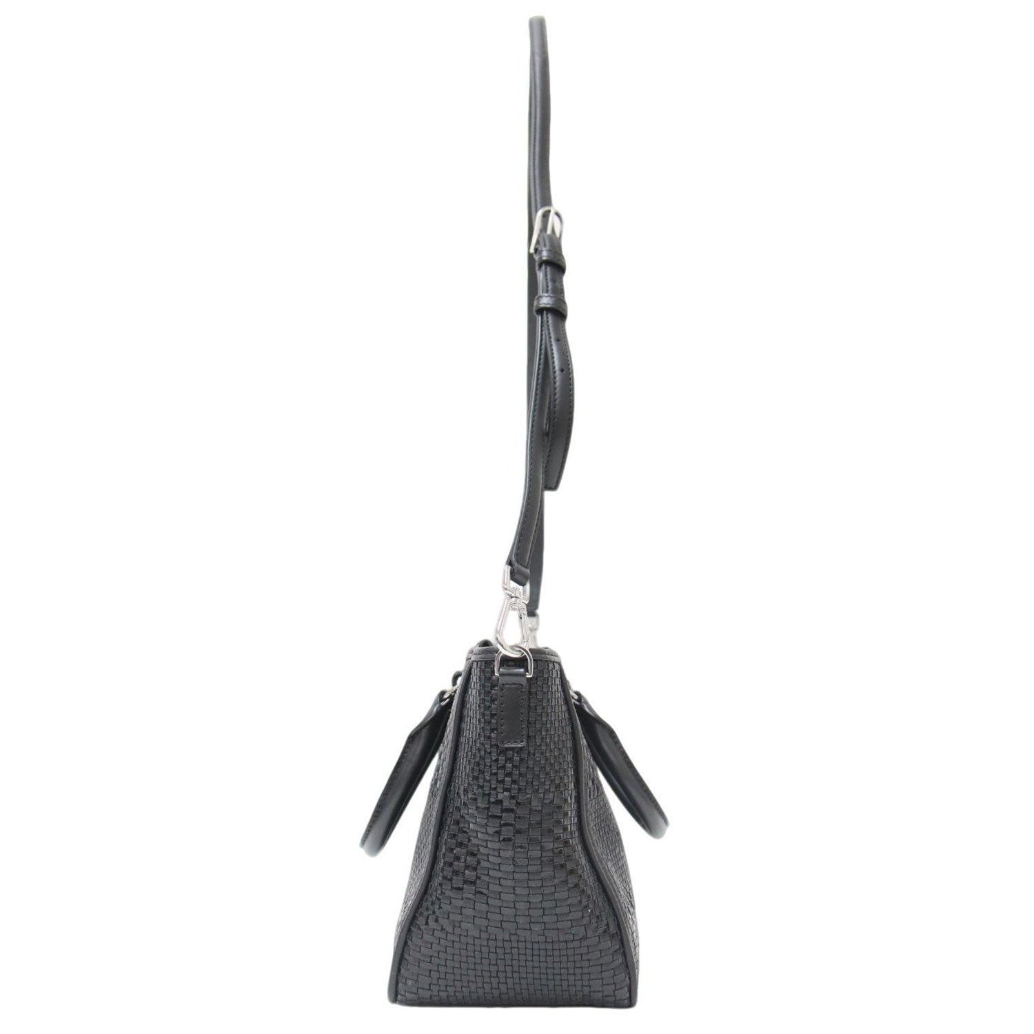 トリーバーチ編み込みレザートートバッグショルダーバック