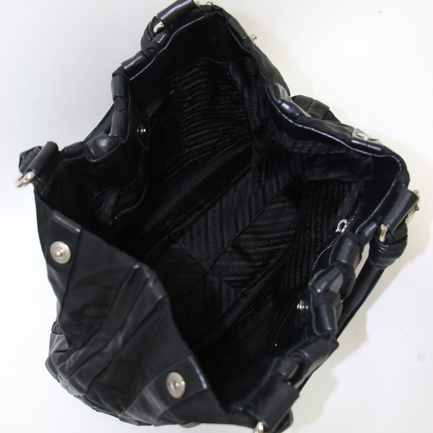 クリムソン ストライプ ハンドバッグ BR3994 / トートバッグ ロゴ レザー ナイロン