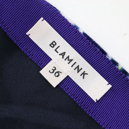 WINTER ベルベット フラワー スカート / 小花柄 プリント ロング フレア シルクブレンド