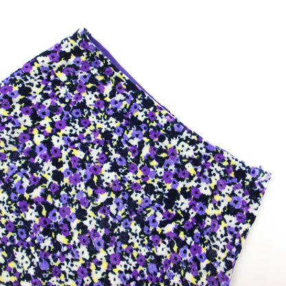 WINTER ベルベット フラワー スカート / 小花柄 プリント ロング フレア シルクブレンド