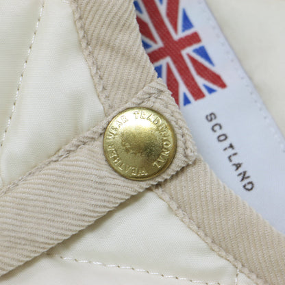 ARKLEY ノーカラー キルティング ジャケット / ショート丈 クルーネック パイピング アークリー