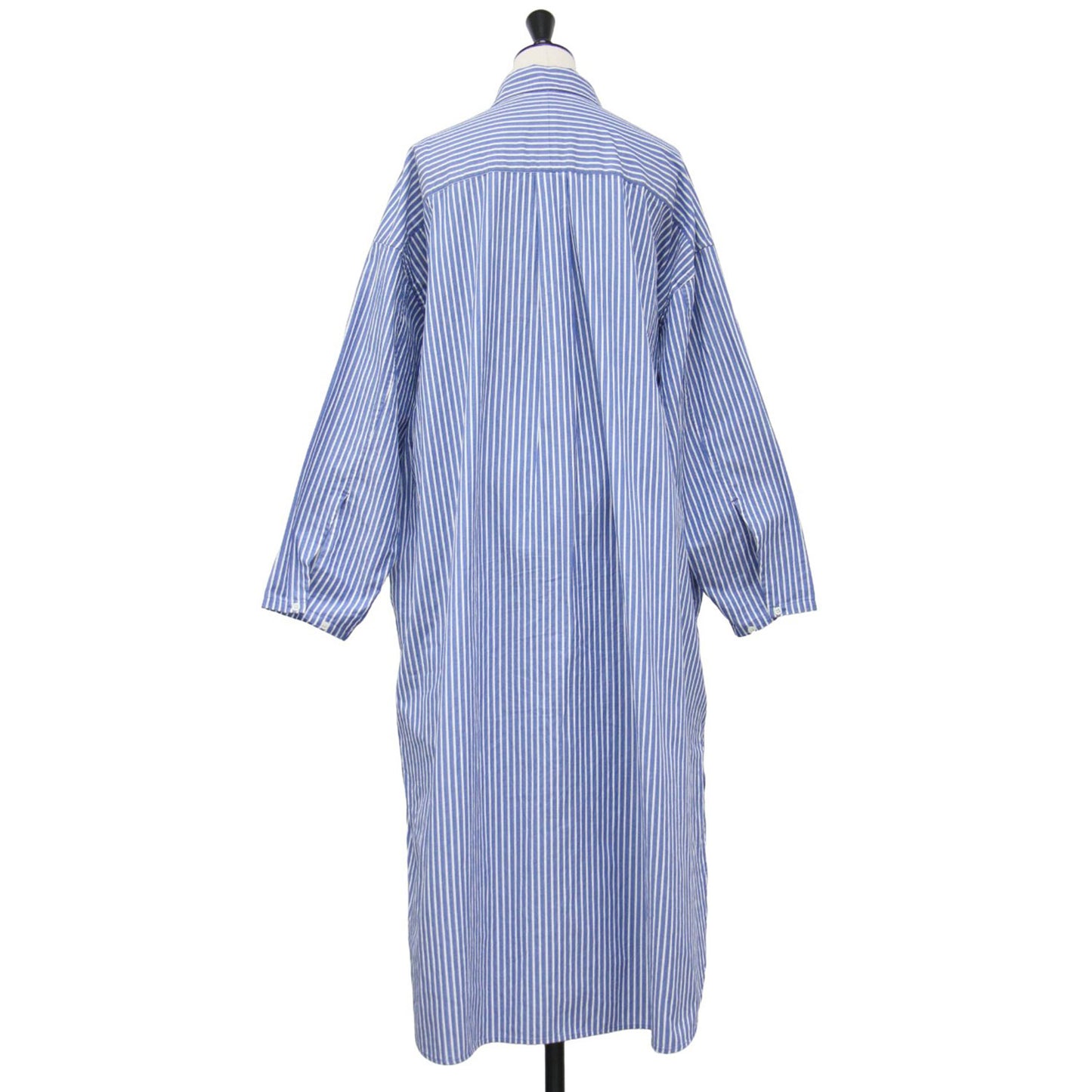 × LAppartement 別注 ストライプ シャツ ワンピース / STRIPE SHIRT Onepiece 長袖 ロング丈 スリット コットン