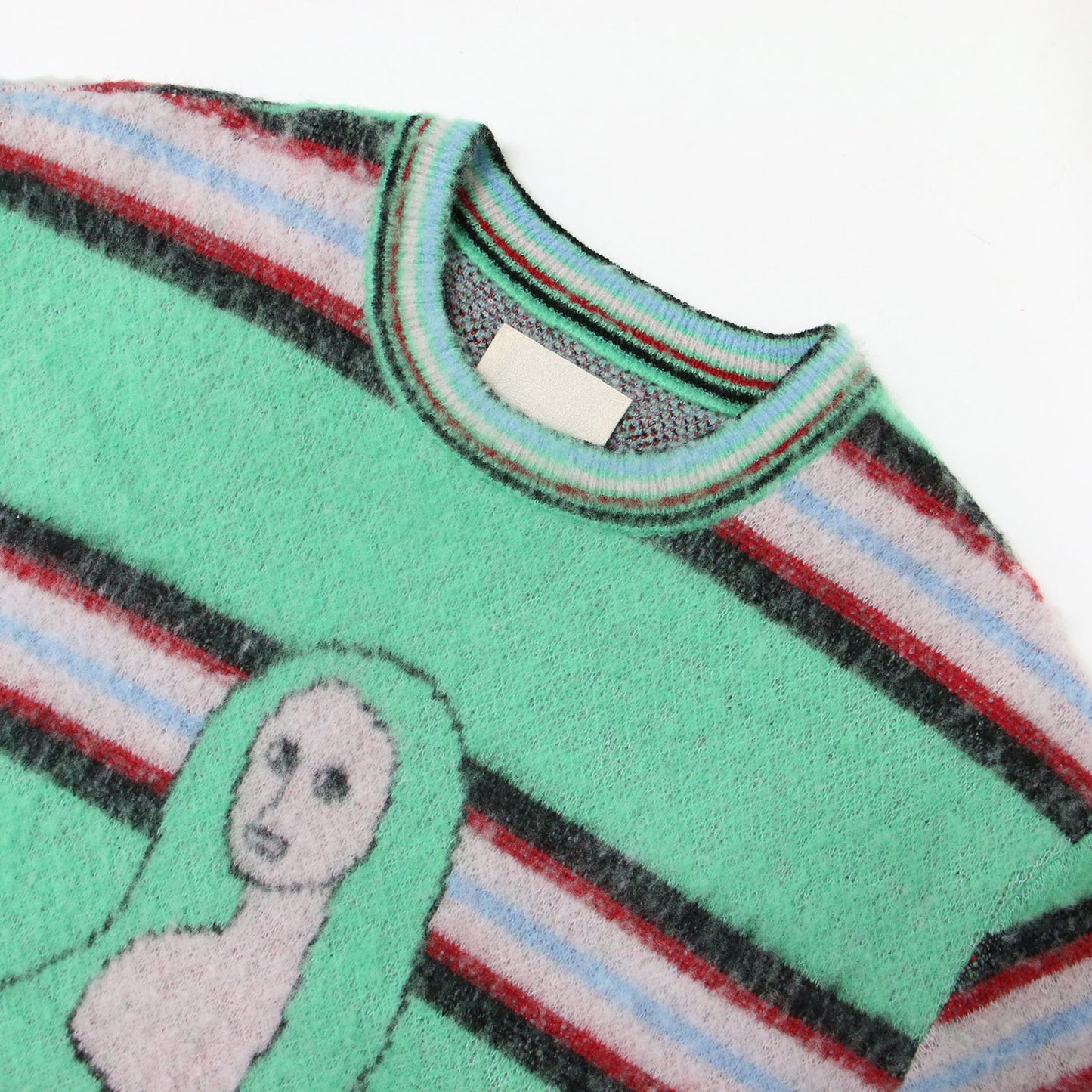 24秋冬 モナリザ ボーダー ニット / Fluffy Mona ボーダー 起毛 ウール ユニセックス