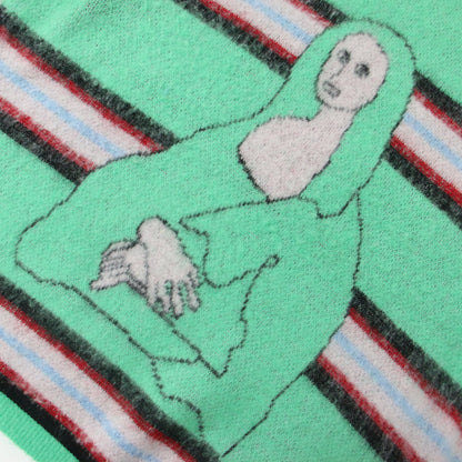 24秋冬 モナリザ ボーダー ニット / Fluffy Mona ボーダー 起毛 ウール ユニセックス