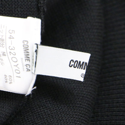 コットン ポリエステル ニット ドレス / ワンピース ミディ丈 ノースリーブ ウエストゴム ドッキング