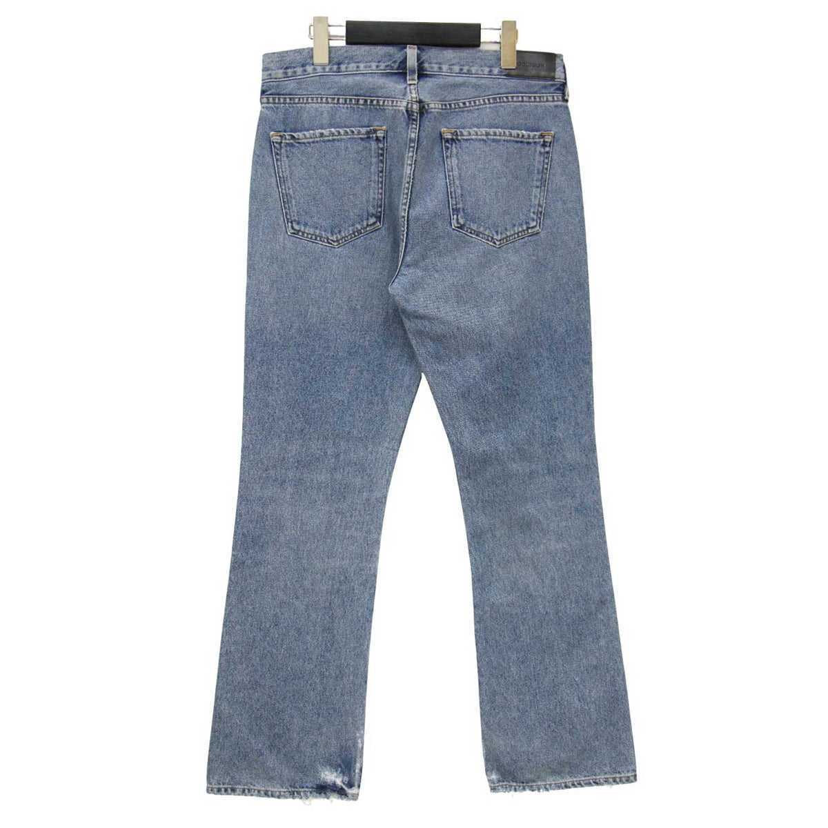 ダメージ ストレート デニム パンツ / USED加工 ボタンフライ コットン