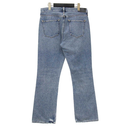 ダメージ ストレート デニム パンツ / USED加工 ボタンフライ コットン