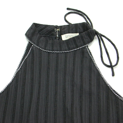 24春夏 ウエスト アウト ディテール ワンピース / ミディ丈 ノースリーブ ストライプ アメリカンスリーブ