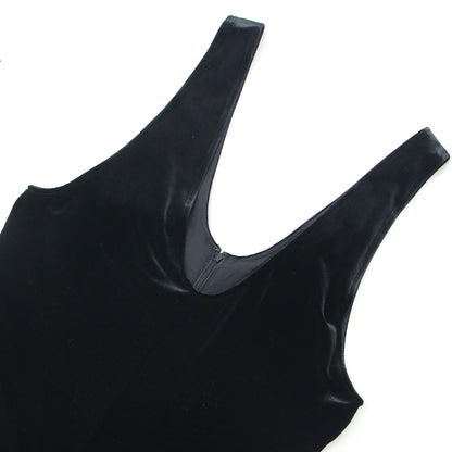 24秋冬 ベロア Vネック オールインワン / サロペット ストレッチ ワイド
