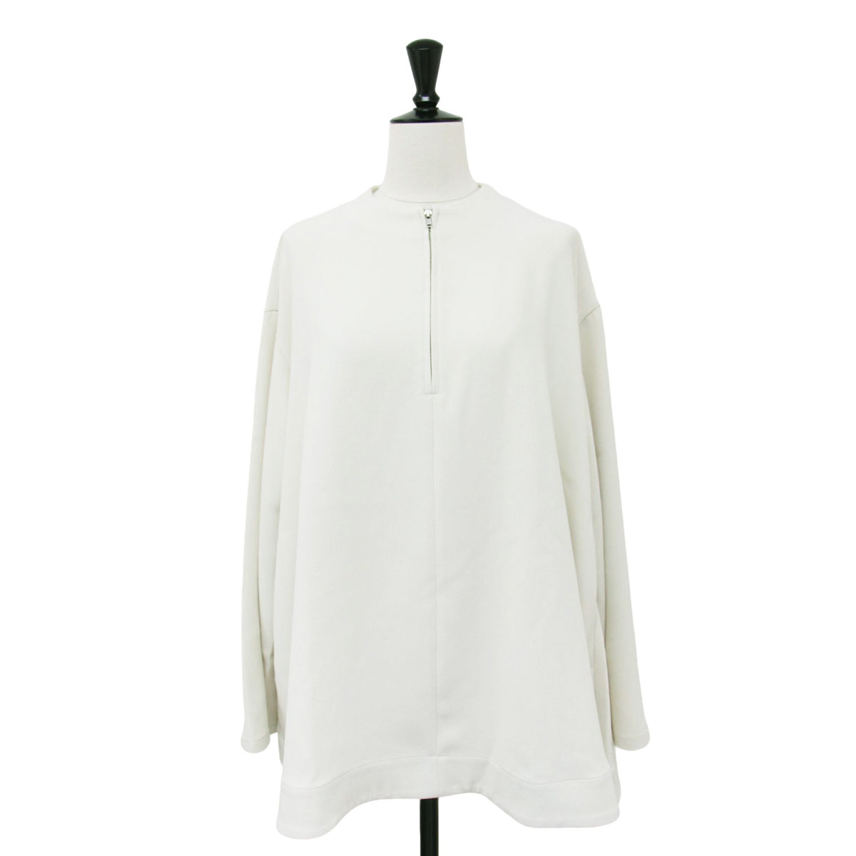 ハーフジップ フレア トップス / HALF ZIP FLARE TOPS ブラウス 長袖 ベルスリーブ