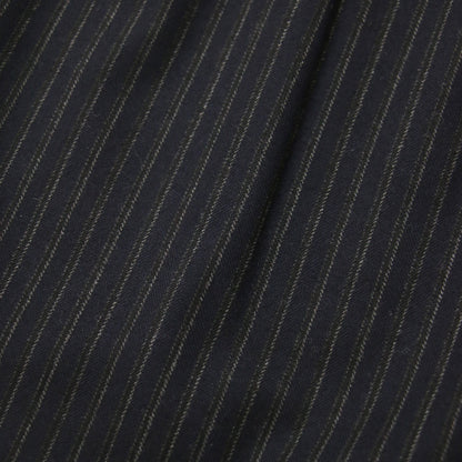 ストライプ ミディ タイト スカート / ストレッチ スリット ウール