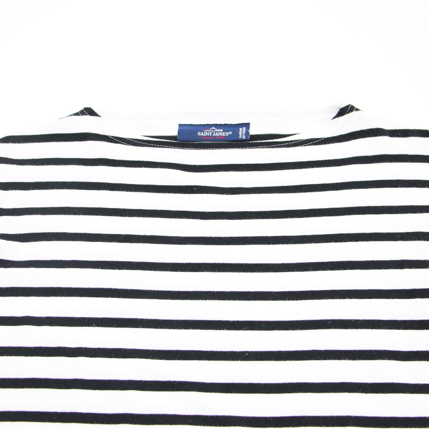 ボーダー柄 7分袖 カットソー / ボートネック コットン Tシャツ