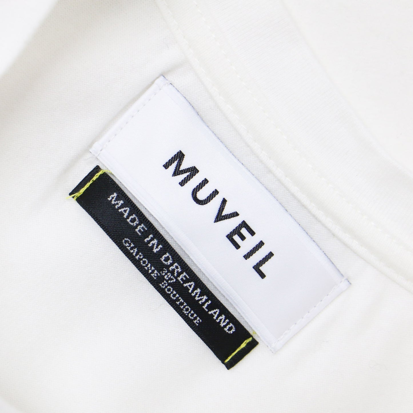 ドット チュール フリル付き 半袖 Tシャツ / クルーネック カットソー