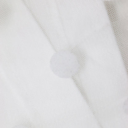 ドット チュール フリル付き 半袖 Tシャツ / クルーネック カットソー