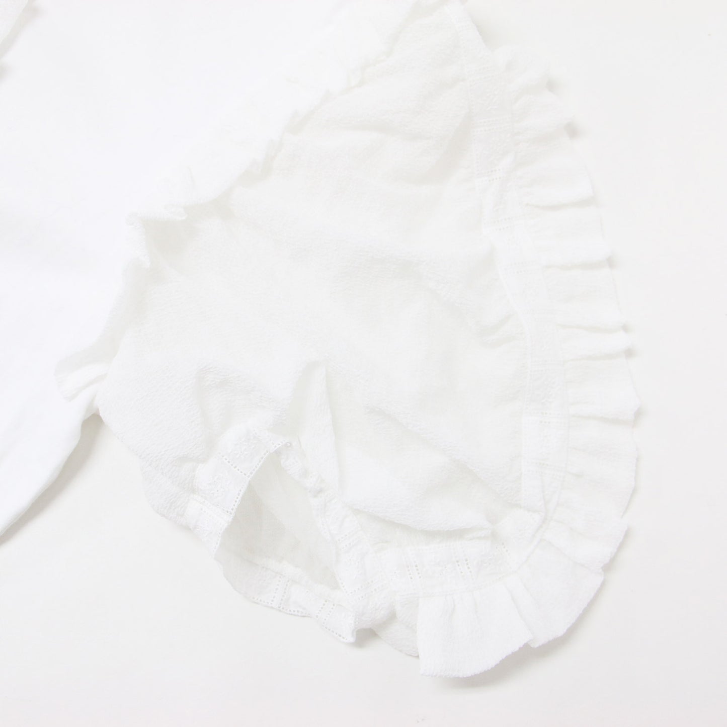 ギャザー スリーブ 半袖 Tシャツ / クルーネック パフスリーブ フリル クルーネック カットソー