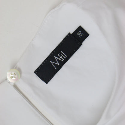 T/Cタフタ ギャザー デザイン スリーブ シャツ / クルーネック 長袖 ブラウス