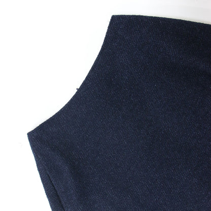 ツイード セットアップ / コサージュ付き ノーカラー ジャケット フレア ミニ スカート