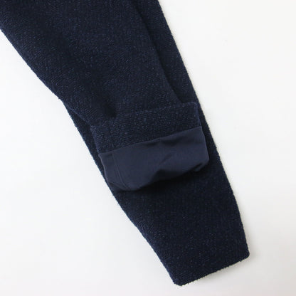 ツイード セットアップ / コサージュ付き ノーカラー ジャケット フレア ミニ スカート