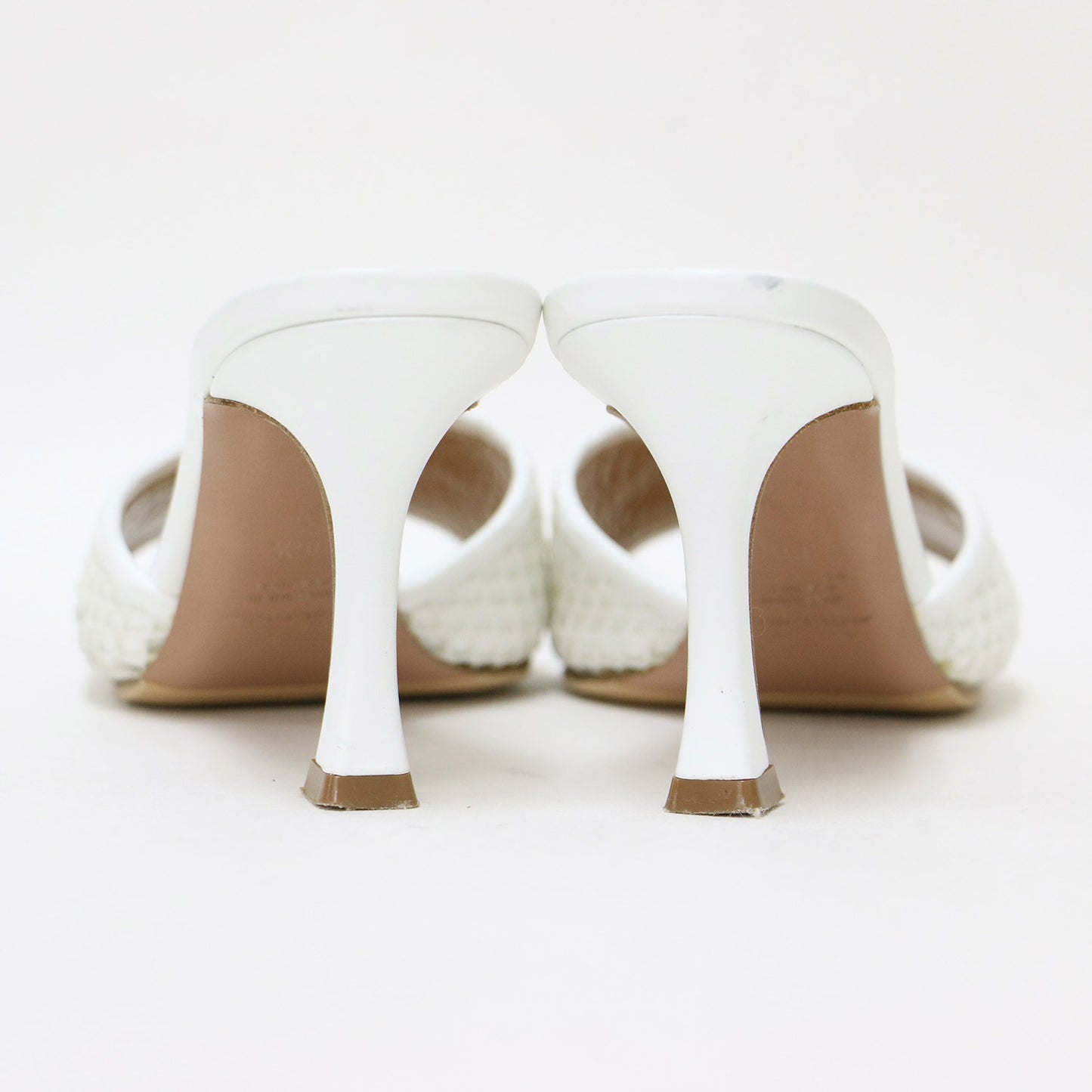 レザー メッシュ コンビ ヒール サンダル / ALICE ミュール スクエアトゥ