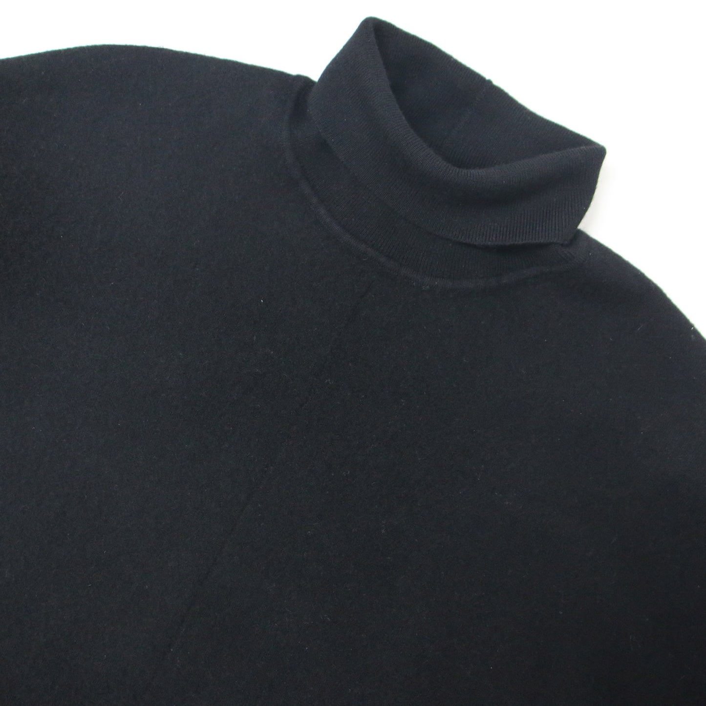 ダブルフェイス ニット ワンピース / ロング丈 長袖 タートルネック ウール