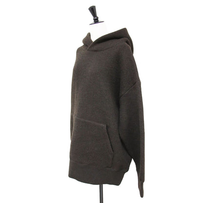 ニット パーカー / LIGHT INLAY PARKA フーディー 長袖 インレイ編み ウール