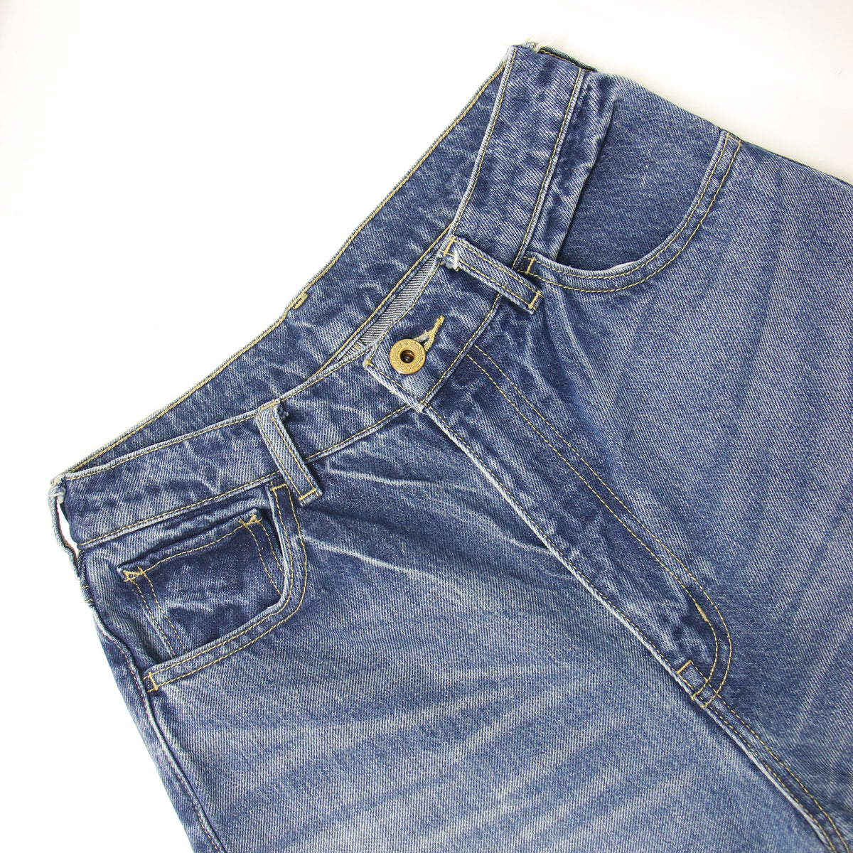 5 1/2 サイド クラッシュ デニム パンツ / SIDE CRUSHED DENIM ワイド スリット