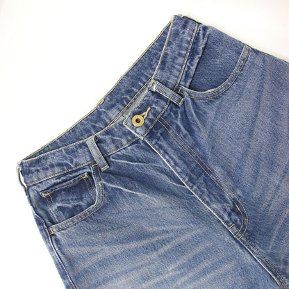 5 1/2 サイド クラッシュ デニム パンツ / SIDE CRUSHED DENIM ワイド スリット