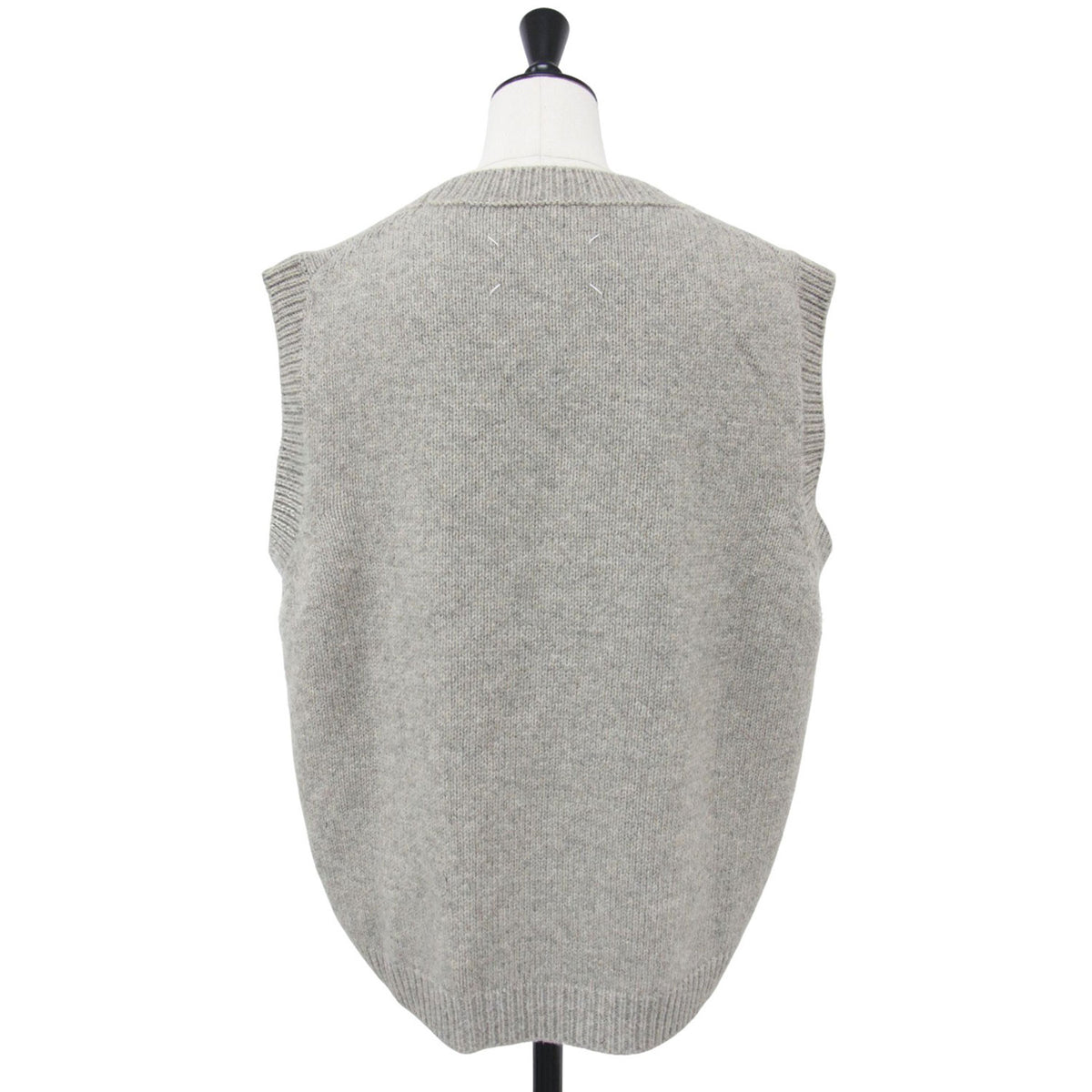 23秋冬 ウール ニット クルーネック ベスト / Knit Gilet