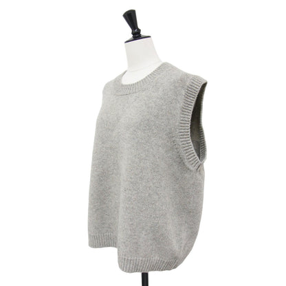 23秋冬 ウール ニット クルーネック ベスト / Knit Gilet