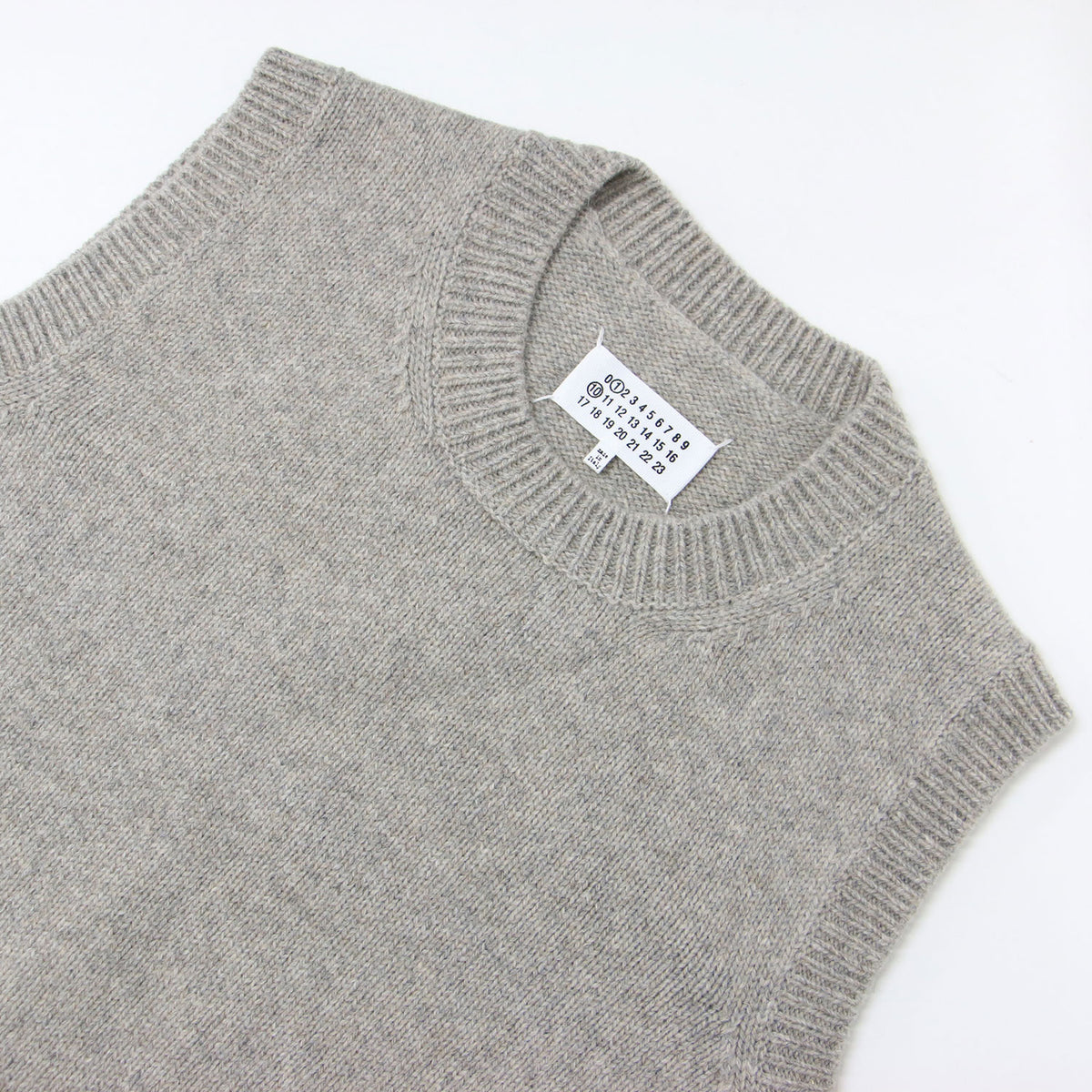 23秋冬 ウール ニット クルーネック ベスト / Knit Gilet