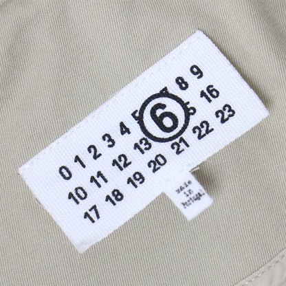 24春夏 コットン ギャバジン ベルト付き ステンカラー コート / カットオフ ラグランスリーブ ロング