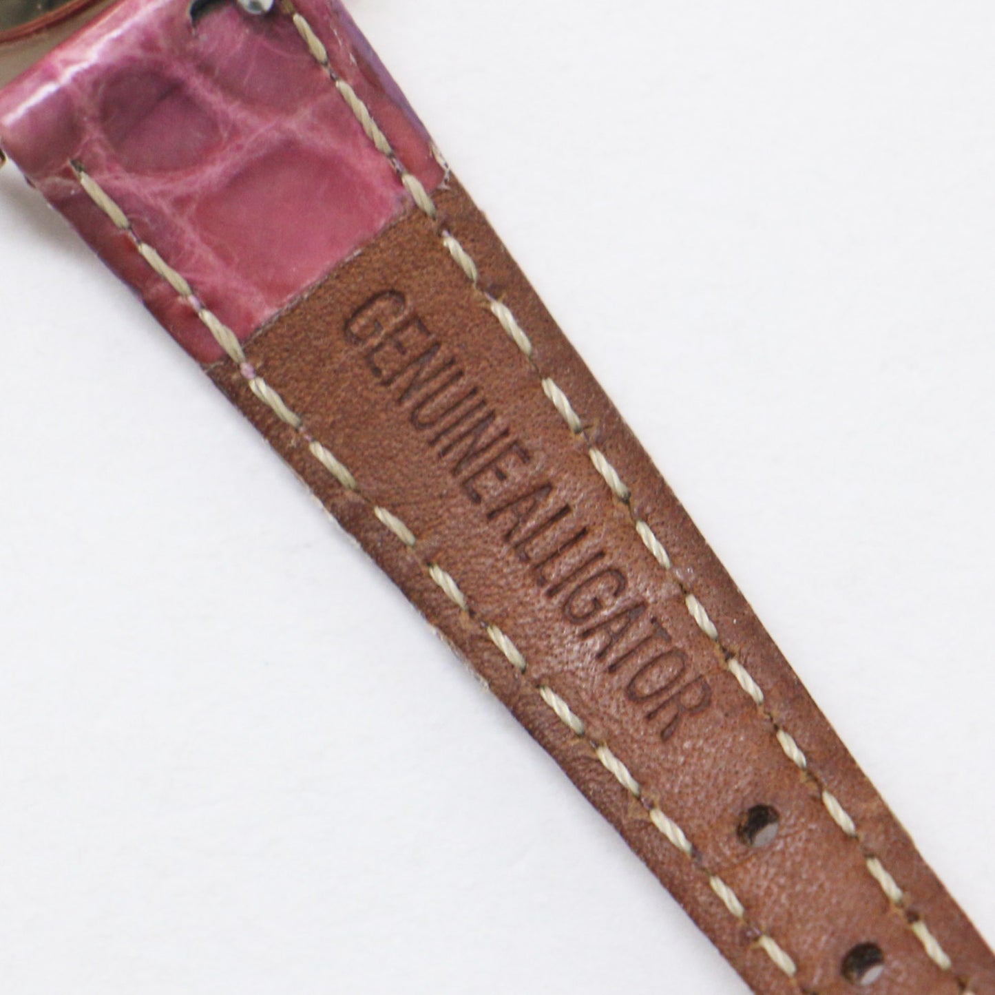 × HIROB 別注 レザー ベルト 腕時計 / ラウンド 丸形 クォーツ 型押し