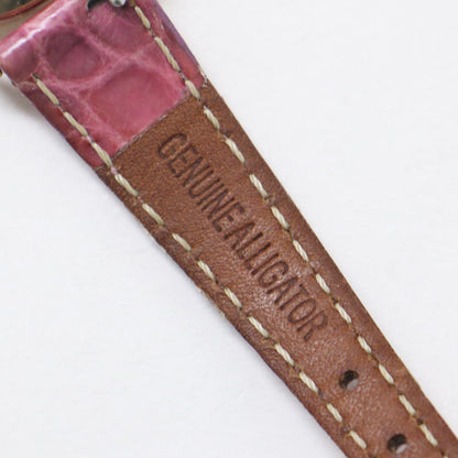 × HIROB 別注 レザー ベルト 腕時計 / ラウンド 丸形 クォーツ 型押し