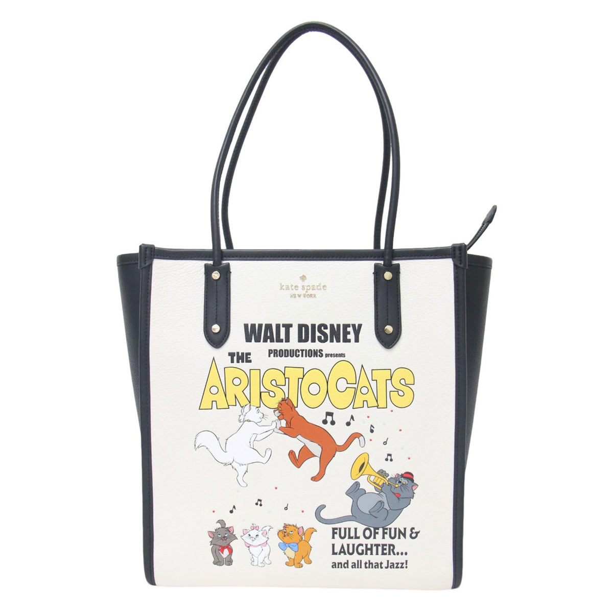 × Disney エラ ニューヨーク アリストキャット トートバッグ / おしゃれキャット マリーちゃん バイカラー レザー