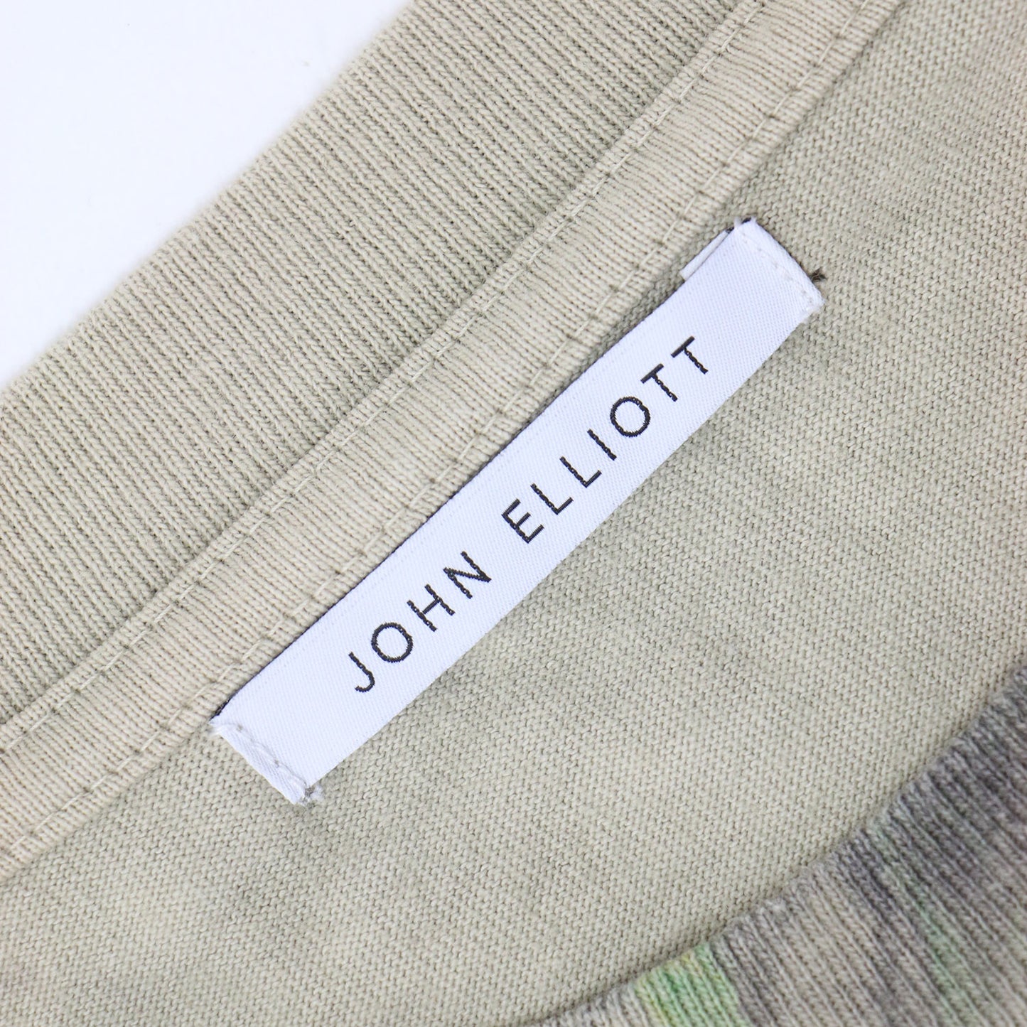 マーブル プリント 長袖 Tシャツ / クルーネック コットン ロングスリーブ